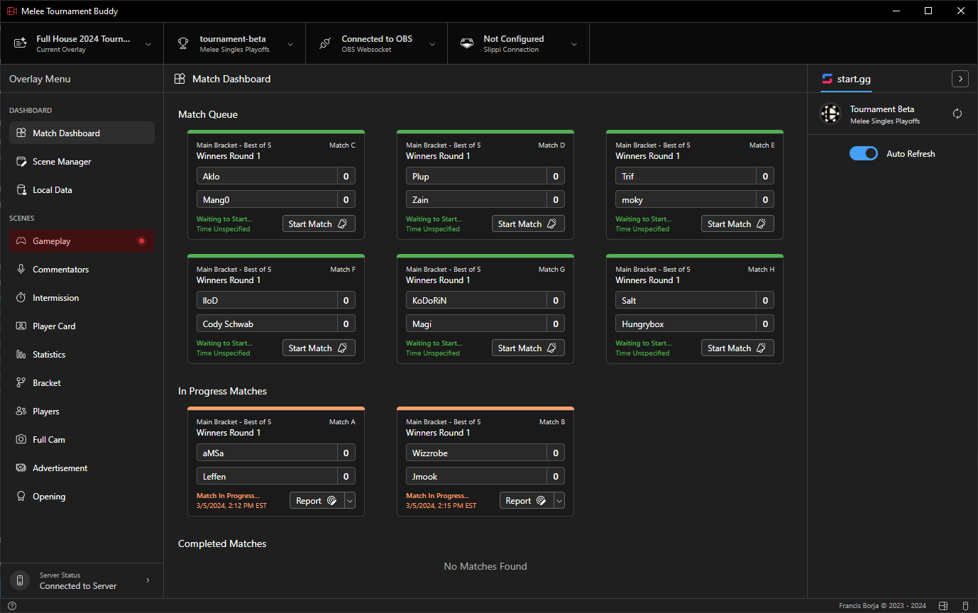 Match Dashboard Preview